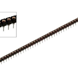 Espadin macho-hembra TORNEADO 1x40, 2.54mm de separación entre centro de pines.