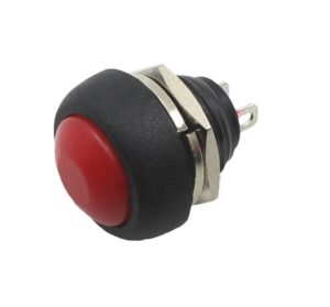 2 Pulsanti ON-OFF Tondi Bianchi 12mm &ndash; Da Incasso, 2 Posizioni, SPST (REF528)