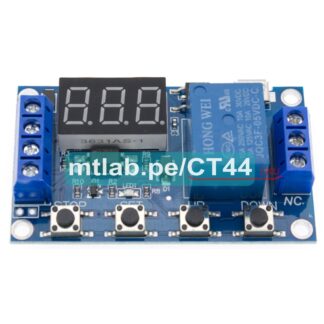 Relé con temporizador y display ,activa o desactiva en AC y DC.