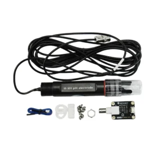 Kit de sensor de pH industrial con electrodo, placa acondicionadora, cable Gravity y accesorios de montaje