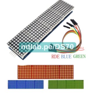 MAX7219 matriz módulo microcontrolador 4 en una pantalla con 5 P línea (ROJO)