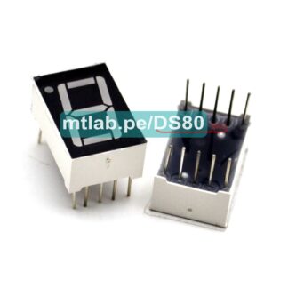 Display de 7 segmentos,1 digito CATODO Comun ROJO, 5161AS