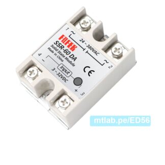 Rele de estado sólido, SSR-60DA, entrada desde 3V hasta 32VDC,