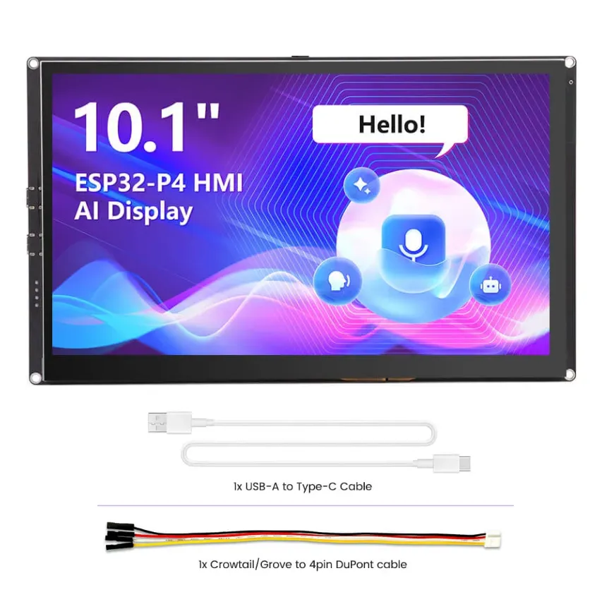 Pantalla HMI ESP32-P4 de 10.1 pulgadas AI display