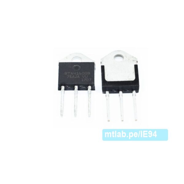 2x BTA41-600B Triac 600V 40A - New Original ST Microelectronics - View #3
