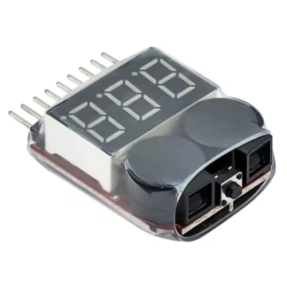 Probador de voltaje de batería Lipo 1-8s, con buzzer y display