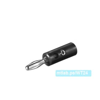 Plug banana negro con tornillo 4mm ( macho)