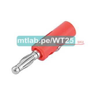 Plug banana ROJO con tornillo 4mm ( macho)