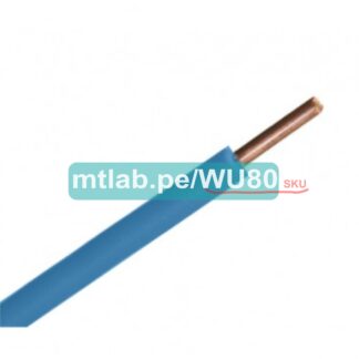 1 metro de Cable estañado 26 AWG azul para protoboard