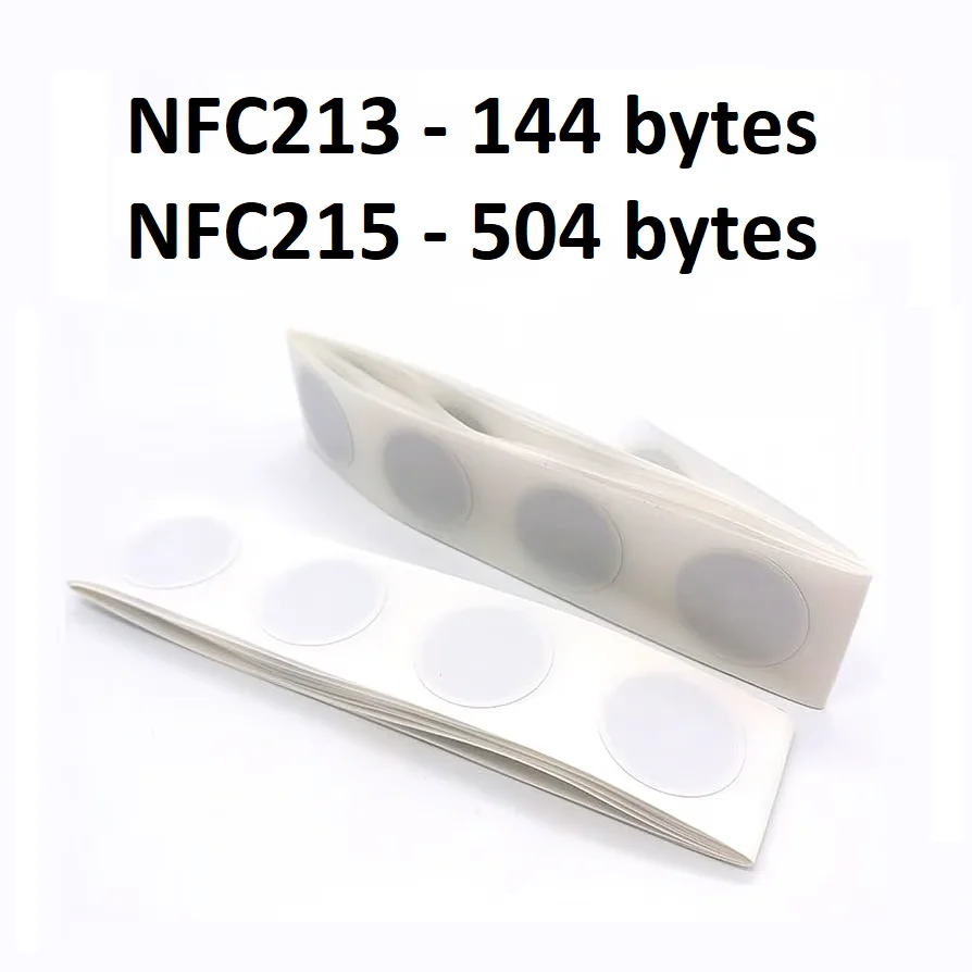 Sticker NFC Ntag213 Ntag215, etiqueta adhesiva 13.56 MHz